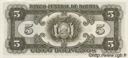 5 Bolivianos BOLIVIEN  1945 P.138d fST+
