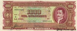 1000 Bolivianos BOLIVIA  1945 P.149 UNC