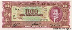1000 Bolivianos BOLIVIA  1945 P.149 FDC