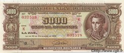 5000 Bolivianos BOLIVIEN  1945 P.150 fST