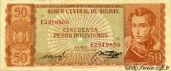 50 Pesos Bolivianos BOLIVIA  1962 P.162a VF
