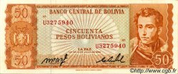 50 Pesos Bolivianos BOLIVIEN  1962 P.162a VZ+