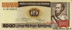 5000 Pesos Bolivianos BOLIVIEN  1984 P.168a VZ