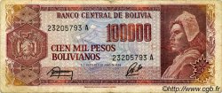 100000 Pesos Bolivianos BOLIVIA  1984 P.171a q.BB