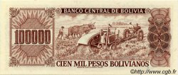 100000 Pesos Bolivianos BOLIVIEN  1984 P.171a ST