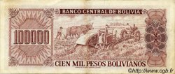 100000 Pesos Bolivianos BOLIVIA  1984 P.171a MBC+