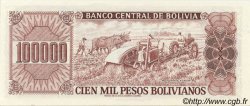 100000 Pesos Bolivianos BOLIVIEN  1984 P.171a ST