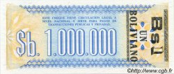 1 Boliviano sur 1000000 Pesos Bolivianos BOLIVIEN  1987 P.199 fST+