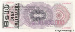 10 Bolivianos sur 10000000 Pesos Bolivianos BOLIVIA  1987 P.201 FDC