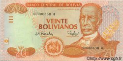 20 Bolivianos BOLIVIA  2003 P.229 FDC