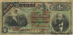 1 Boliviano BOLIVIA  1887 PS.221a MB