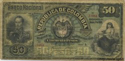50 Pesos COLOMBIA  1888 P.217 F-