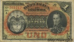 1 Peso COLOMBIA  1895 P.234 q.BB