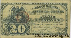 20 Centavos COLOMBIA  1900 P.264 BB
