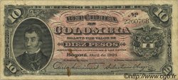10 Pesos COLOMBIA  1904 P.312 BC