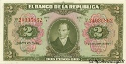 2 Pesos Oro COLOMBIA  1947 P.390b FDC