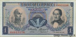 1 Peso Oro KOLUMBIEN  1973 P.404e fVZ