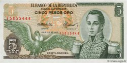 5 Pesos Oro COLOMBIA  1977 P.406e
