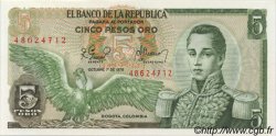 5 Pesos Oro COLOMBIA  1978 P.406f UNC