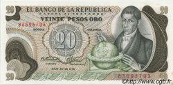 20 Pesos Oro COLOMBIA  1975 P.409c AU