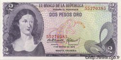 2 Pesos Oro COLOMBIA  1973 P.413a FDC