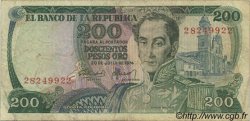 200 Pesos Oro COLOMBIA  1974 P.417a MB