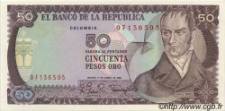 50 Pesos Oro COLOMBIA  1980 P.422a FDC