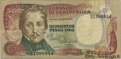 500 Pesos Oro COLOMBIA  1981 P.423a MB