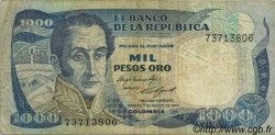 1000 Pesos Oro COLOMBIA  1984 P.424b MB