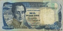 1000 Pesos Oro COLOMBIA  1986 P.424c MBC