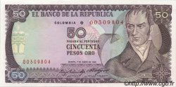 50 Pesos Oro COLOMBIA  1985 P.425a FDC