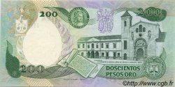 200 Pesos Oro COLOMBIA  1988 P.429d FDC