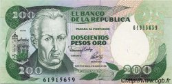 200 Pesos Oro COLOMBIA  1992 P.429A FDC