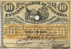 10 Pesos COLOMBIA  1871 PS.0163 XF