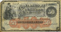 50 Pesos COLOMBIA  1882 PS.0844 VF