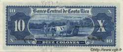 10 Colones COSTA RICA  1959 P.221c XF