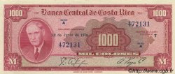 1000 Colones COSTA RICA  1974 P.226c EBC+