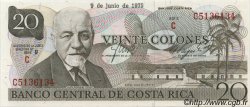 20 Colones COSTA RICA  1975 P.238b ST