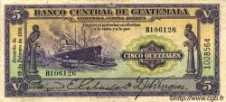 5 Quetzales GUATEMALA  1936 P.016a XF