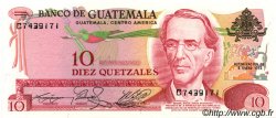 10 Quetzales GUATEMALA  1982 P.061c UNC