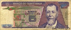 5 Quetzales GUATEMALA  1985 P.067 VG