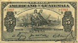 5 Pesos GUATEMALA  1919 PS.117 BB