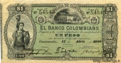 1 Peso GUATEMALA  1900 PS.121b fVZ