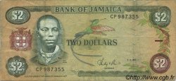 2 Dollars JAMAICA  1987 P.69b BC