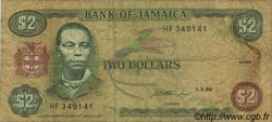 2 Dollars JAMAICA  1993 P.69e F-