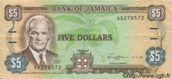 5 Dollars JAMAICA  1989 P.70c MBC a EBC