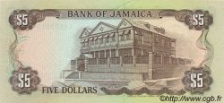 5 Dollars JAMAICA  1991 P.70d SC
