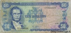 10 Dollars JAMAICA  1989 P.71c F