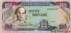 50 Dollars JAMAICA  2002 P.73d UNC-