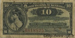 10 Centavos NICARAGUA  1918 P.052c MB
